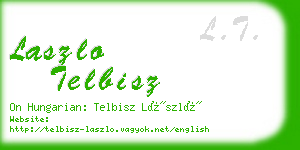 laszlo telbisz business card